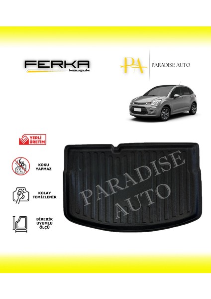 Citroen C3 Hb 5 Kapılı Kalın Stepneli 2010-2016 Bagaj Havuzu