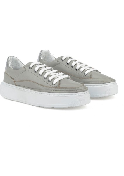 , Kadın Hakiki Deri Sneaker 1511035Z6200 Açık Gri