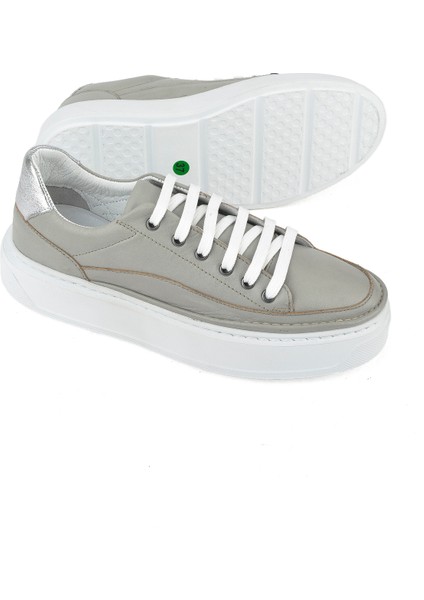 , Kadın Hakiki Deri Sneaker 1511035Z6200 Açık Gri
