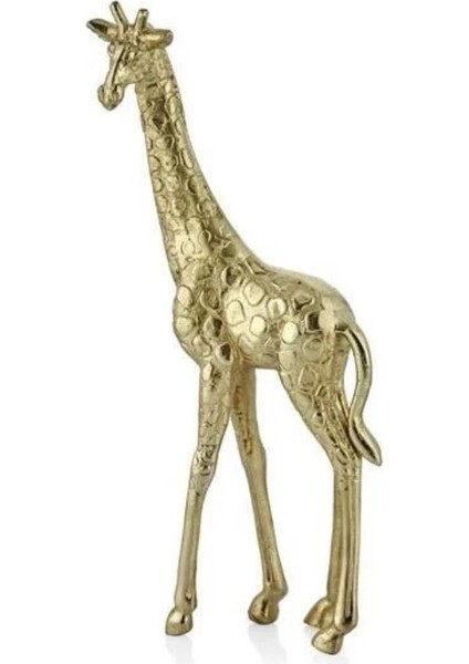 Giraffe Gold Büyük Zürafa Dekor 20 x 10 x 42 cm