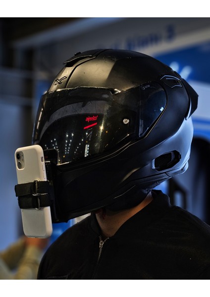 Kasklara Uyumlu Mıknatıslı Telefon Tutucu, Kask Çene Telefon Tutacağı