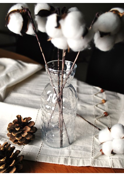 Dekoratif Cam Vazo 17 cm Küçük Boy - 1 Adet- Pinterest Vazo Bubble
