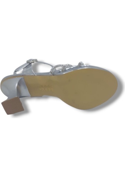 VM411 Kadın Gri Pırıltılı Topuklu Abiye Ayakkabı indirimleri