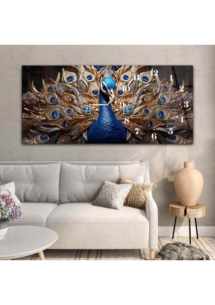 Yatay Saatli Yandan Sanat Temalı Cam Tablo YSYS270 modelleri
