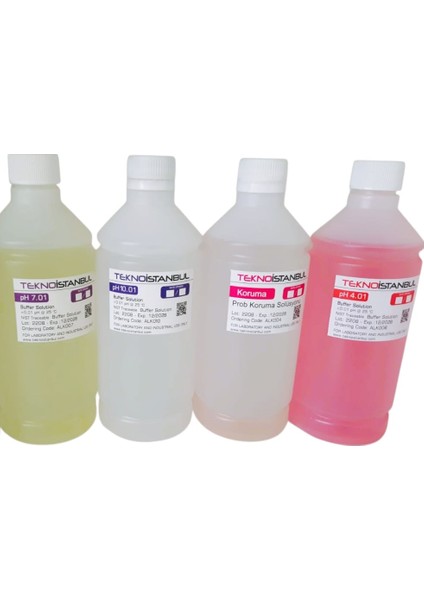 Ph 4.01 - 7.01 - 10.01 - Elektrod Koruma Sıvısı / Kalibrasyon Sıvıları 250 ml