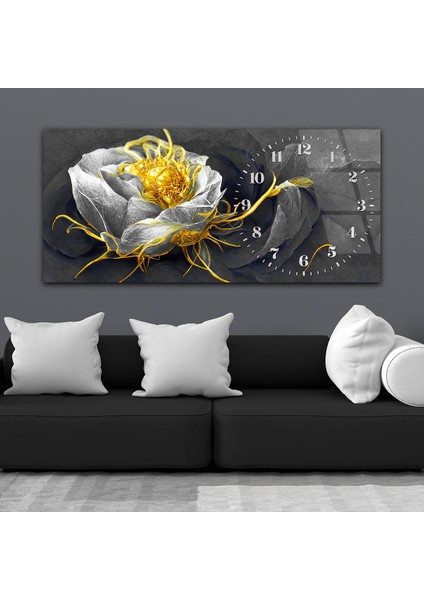 Yatay Saatli Yandan Sanat Temalı Cam Tablo YSYS246 fiyatları