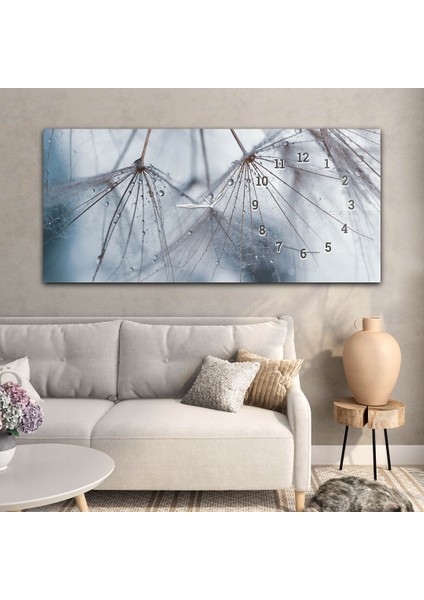 Yatay Saatli Yandan Sanat ve Doğa Temalı Cam Tablo YSYS117 modelleri