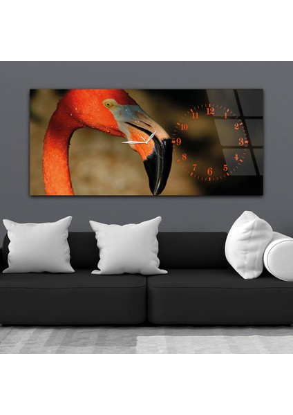 Yatay Saatli Yandan Sanat ve Doğa Temalı Cam Tablo YSYS039 fiyatları