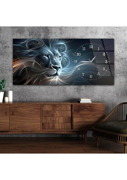 Yatay Saatli Yandan Sanat Temalı Cam Tablo YSYS284