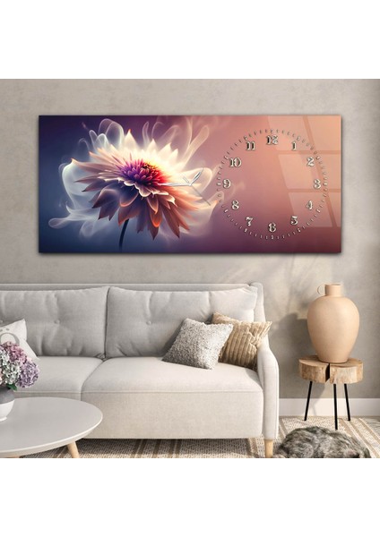 Yatay Saatli Yandan Sanat Temalı Cam Tablo YSYS282 modelleri