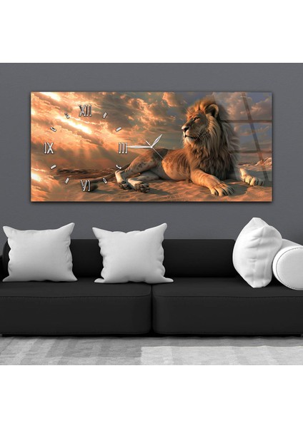 Yatay Saatli Yandan Sanat Temalı Cam Tablo YSYS323 fiyatları