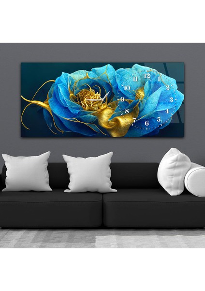 Yatay Saatli Yandan Sanat Temalı Cam Tablo YSYS275 fiyatları
