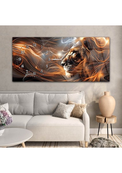 Yatay Saatli Yandan Sanat Temalı Cam Tablo YSYS354 modelleri