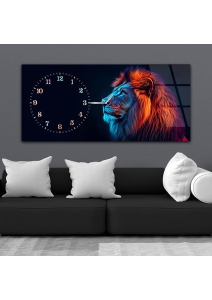 Yatay Saatli Yandan Sanat Temalı Cam Tablo YSYS344 fiyatları