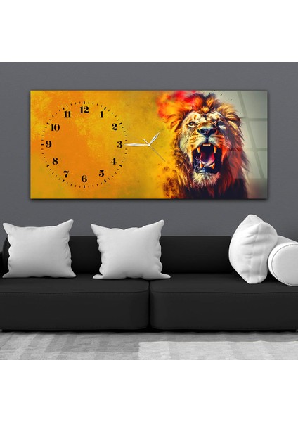 Yatay Saatli Yandan Sanat Temalı Cam Tablo YSYS376 fiyatları