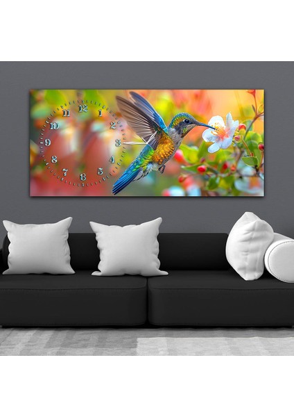 Yatay Saatli Yandan Sanat Temalı Cam Tablo YSYS371 fiyatları