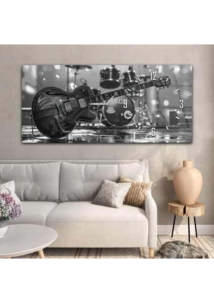 Yatay Saatli Yandan Sanat Temalı Cam Tablo YSYS380 modelleri