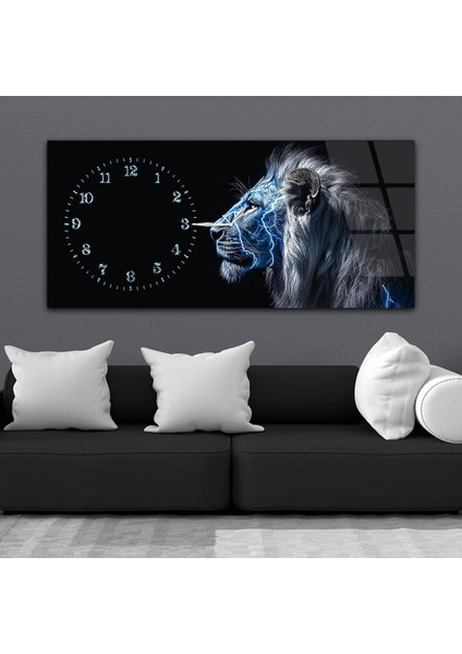 Yatay Saatli Yandan Sanat Temalı Cam Tablo YSYS328 fiyatları