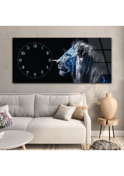 Yatay Saatli Yandan Sanat Temalı Cam Tablo YSYS328 modelleri