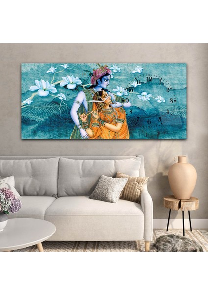 Yatay Saatli Yandan Sanat ve Doğa Temalı Cam Tablo YSYS053 modelleri