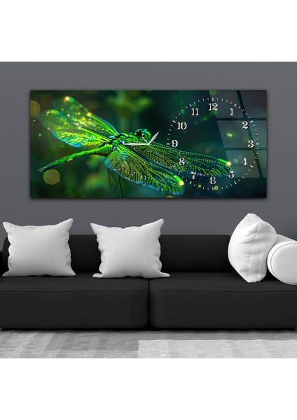 Yatay Saatli Yandan Sanat Temalı Cam Tablo YSYS292 fiyatları