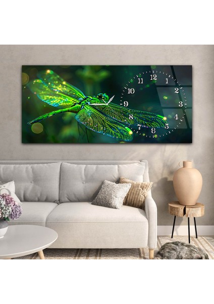 Yatay Saatli Yandan Sanat Temalı Cam Tablo YSYS292 modelleri