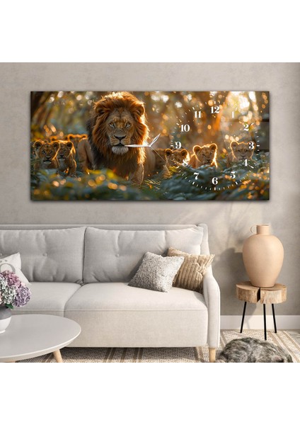 Yatay Saatli Yandan Sanat Temalı Cam Tablo YSYS377 modelleri