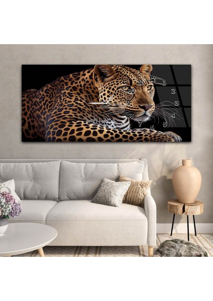 Yatay Saatli Yandan Sanat ve Doğa Temalı Cam Tablo YSYS129 modelleri