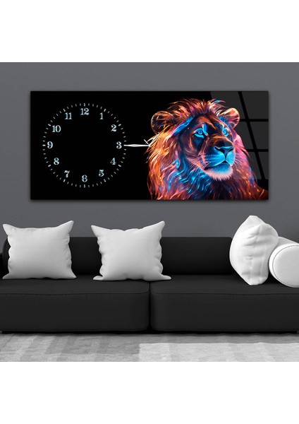 Yatay Saatli Yandan Sanat Temalı Cam Tablo YSYS303 fiyatları