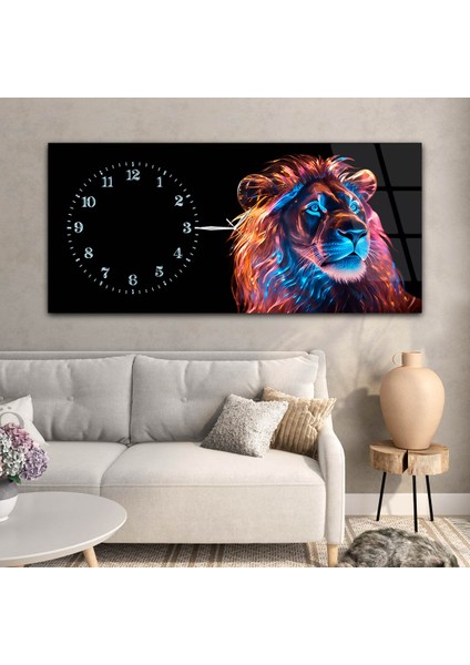 Yatay Saatli Yandan Sanat Temalı Cam Tablo YSYS303 modelleri