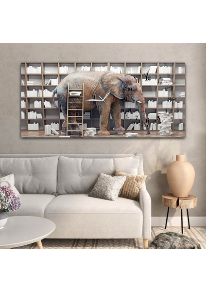 Yatay Saatli Yandan Sanat ve Doğa Temalı Cam Tablo YSYS065 modelleri