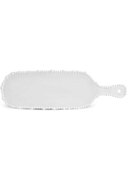 Perla Melamin Peynir Tabağı 43 cm Beyaz