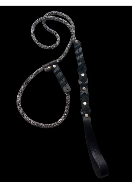 köpek boyun tasması gezdirme kayışlı hakiki deri / halat kalınlık:12mm uzunluk:120cm dog collar TB4-2