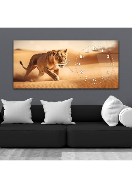 Yatay Saatli Yandan Sanat Temalı Cam Tablo YSYS365 fiyatları