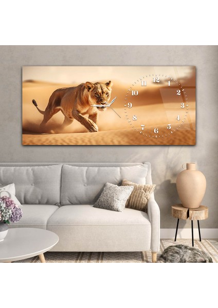 Yatay Saatli Yandan Sanat Temalı Cam Tablo YSYS365 modelleri