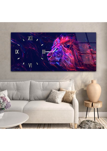 Yatay Saatli Yandan Sanat Temalı Cam Tablo YSYS320 modelleri