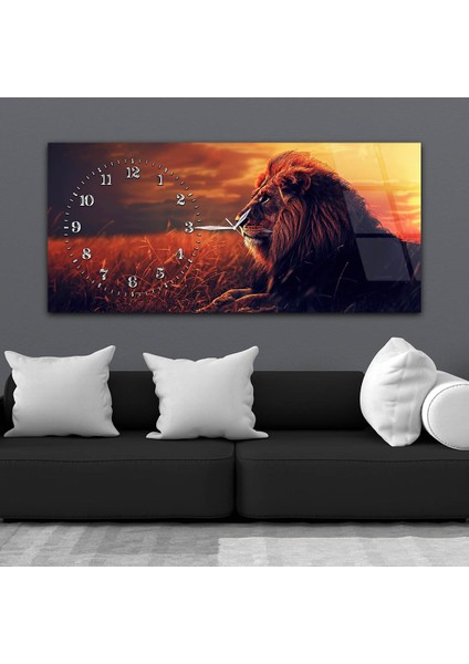 Yatay Saatli Yandan Sanat Temalı Cam Tablo YSYS335 fiyatları