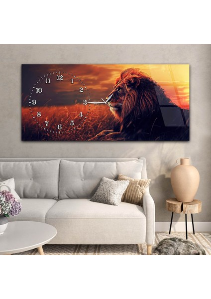 Yatay Saatli Yandan Sanat Temalı Cam Tablo YSYS335 modelleri
