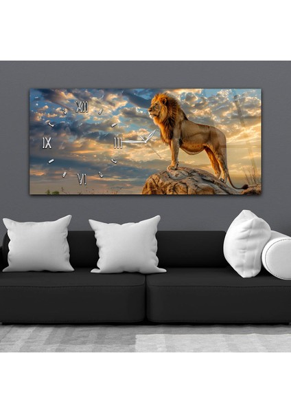 Yatay Saatli Yandan Sanat Temalı Cam Tablo YSYS325 fiyatları