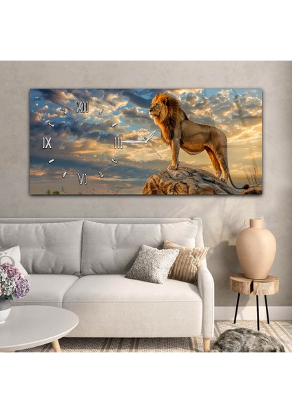 Yatay Saatli Yandan Sanat Temalı Cam Tablo YSYS325 modelleri