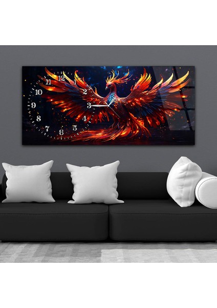 Yatay Saatli Yandan Sanat Temalı Cam Tablo YSYS295 fiyatları