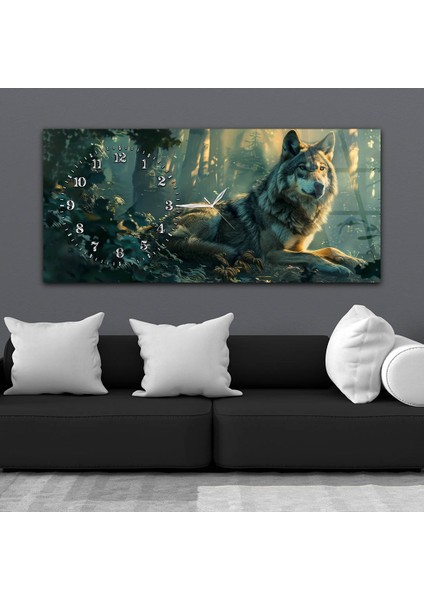 Yatay Saatli Yandan Sanat Temalı Cam Tablo YSYS375 fiyatları