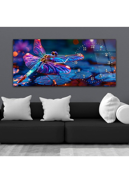 Yatay Saatli Yandan Sanat Temalı Cam Tablo YSYS291 fiyatları
