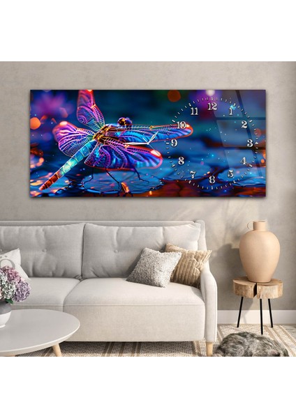 Yatay Saatli Yandan Sanat Temalı Cam Tablo YSYS291 modelleri