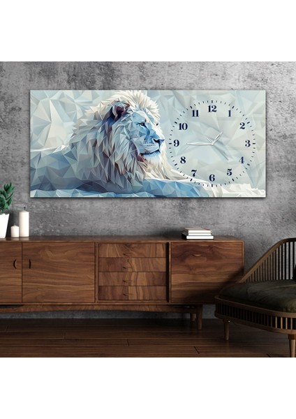 Yatay Saatli Yandan Sanat Temalı Cam Tablo YSYS329