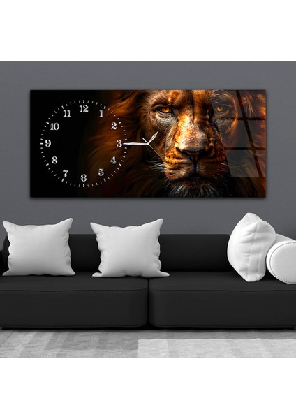Yatay Saatli Yandan Sanat Temalı Cam Tablo YSYS318 fiyatları