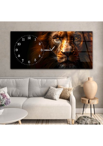 Yatay Saatli Yandan Sanat Temalı Cam Tablo YSYS318 modelleri