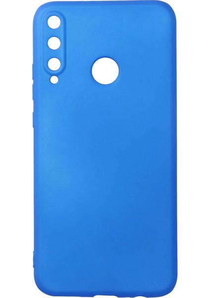 Huawei P40 Lite E Kılıf First Silikon - Mavi Ynsmr
