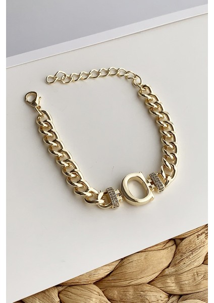 Gold C Harf Bileklik TRBILEK7715 B34003