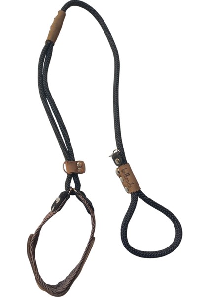 Köpek boyun tasması gezdirme kayışlı deri halat uzunluk:100cm tasma:35-60cm ayarlamalı dog collar TB4-4 modelleri